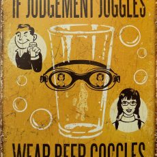 plaque métal vintage IF JUDGEMENT JOGGLES