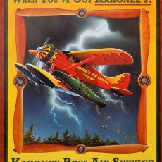 plaque métal vintage KAHONEE BROS AIR SERVICE