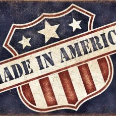 plaque métal vintage MADE IN AMERICA
