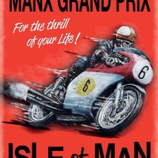 plaque métal vintage MANX GRAND PRIX ISLE OF MAN