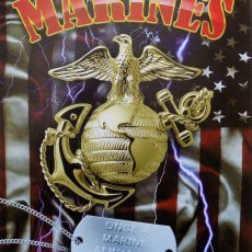 plaque métal vintage MARINES