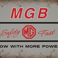 plaque métal vintage MG MGB LOGO