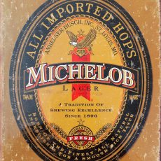 plaque métal vintage BIERE MICHELOB LOGO