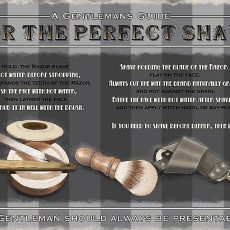 PLAQUE METAL vintage PERFECT SHAVE 40 x 30 cm
