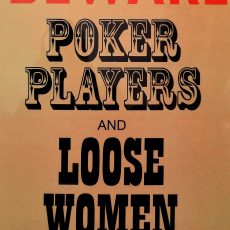 plaque métal vintage POKER PLAYERS and LOOSE WOMEN