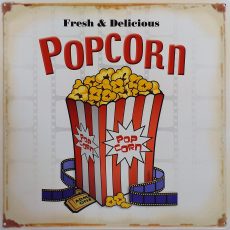 plaque métal vintage POPCORN