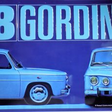 plaque métal vintage RENAULT 8 GORDINI