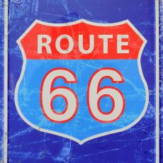 Plaque métal vintage ROUTE 66 40 x 30 cm