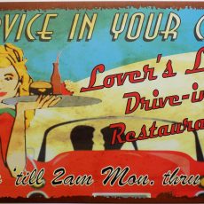 plaque métal vintage SERVICE IN YOUR CAR