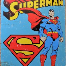 Plaque métal Américaine vintage SUPERMAN RETRO dc comics