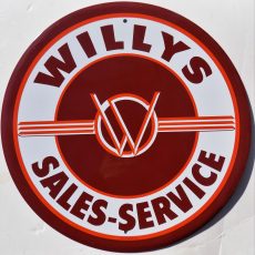 plaque métal vintage WILLYS SALES SERVICE
