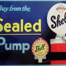 plaque métal vintage SHELL SEALED PUMP