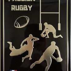 plaque métal PASSION RUGBY