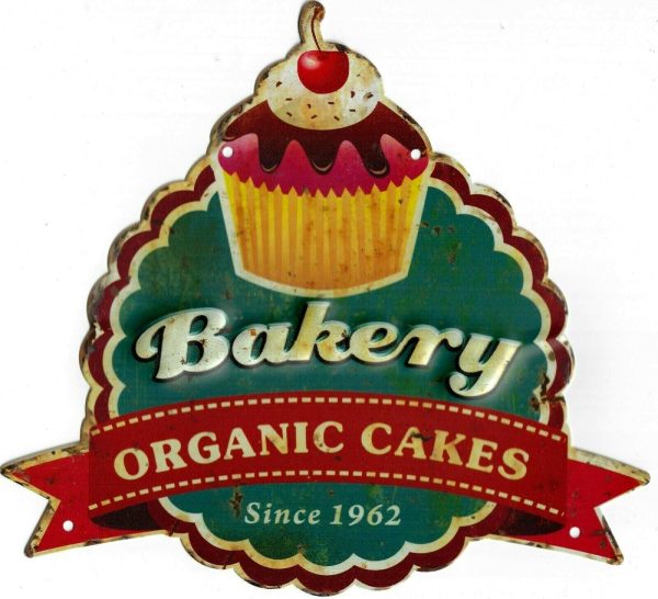 plaque vintage bakery cakes