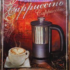 plaque métal vintage CAPPUCCINO