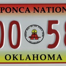 plaque métal vintage OKLAHOMA PONCA NATION