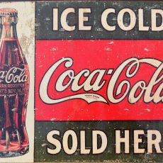 plaque métal vintage COCA COLA sold here