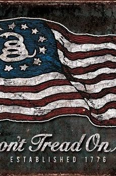 plaque métal Américaine DON'T TREAD ON ME 1776 deco usa drapeau