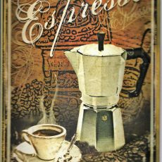 plaque métal vintage ESPRESSO