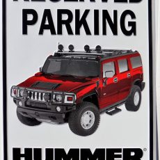 plaque métal vintage HUMMER PARKING