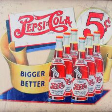 plaque métal vintage PEPSI COLA bigger better