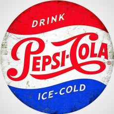 plaque métal vintage PEPSI COLA drink ice cold