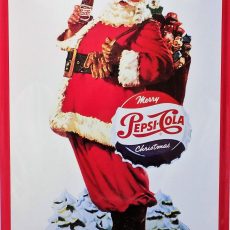 PLAQUE METAL vintage PEPSI COLA christmas