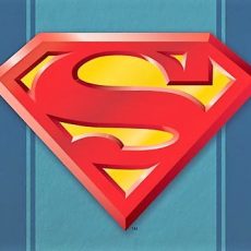 Plaque métal Américaine vintage SUPERMAN logo dc comics
