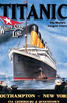 plaque métal bateau TITANIC WHITE STAR LINE