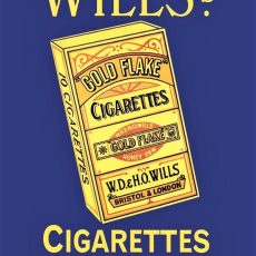 Plaque métal vintage CIGARETTES WILLS'S