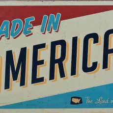 plaque métal vintage MADE IN AMERICA