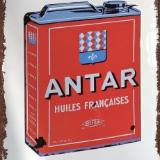 plaque métal vintage HUILE ANTAR