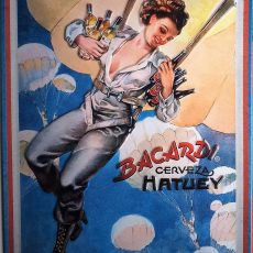 plaque métal vintage BACARDI CERVEZA HATUEY
