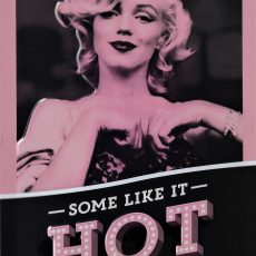 plaque métal vintage MARILYN MONROE some like it hot
