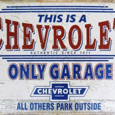 Plaques métal vintage CHEVROLET GARAGE