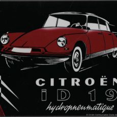 plaque métal vintage CITROËN ID 19 ROUGE