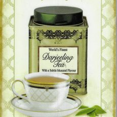 plaque métal vintage DARJEELING TEA