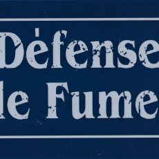 plaque métal vintage DEFENSE DE FUMER