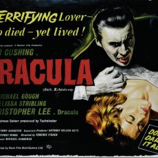 plaque métal vintage DRACULA Christopher Lee