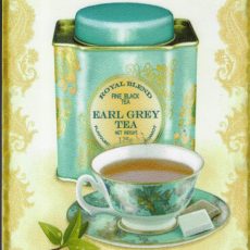 plaque métal vintage EARL GREY TEA