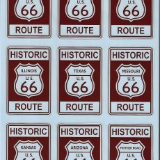 plaque métal vintage ROUTE 66 STATES états