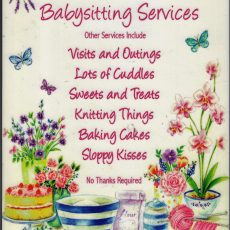 plaque métal vintage GRANDMA'S BABYSITTING SERVICES