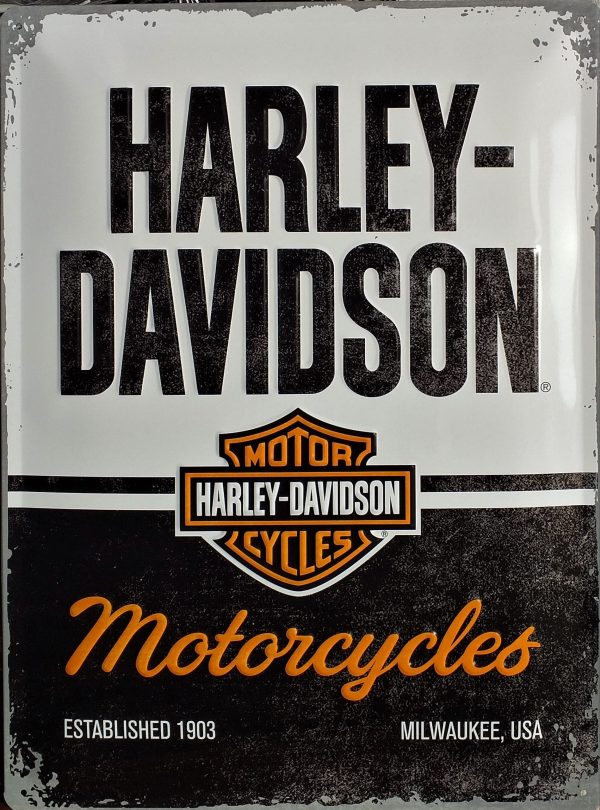 plaque métal HARLEY DAVIDSON MOTORCYCLES