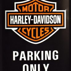 plaque métal vintage HARLEY DAVIDSON PARKING ONLY