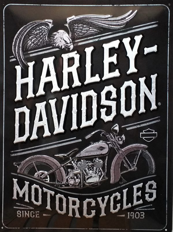plaque métal vintage moto americaine usa HARLEY DAVIDSON MOTORCYCLES