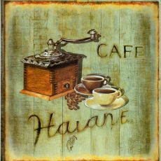 plaque métal vintage HAVANE CAFE