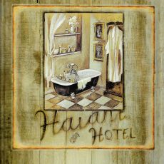 plaque métal vintage HAVANE HOTEL
