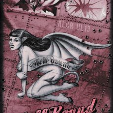 PLAQUE METAL vintage HELL BOUND