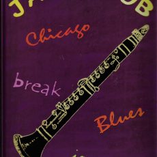 plaque métal vintage JAZZ CLUB CHICAGO