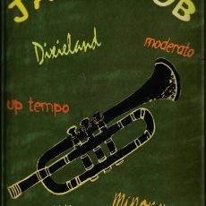 plaque métal vintage JAZZ CLUB DIXIELAND